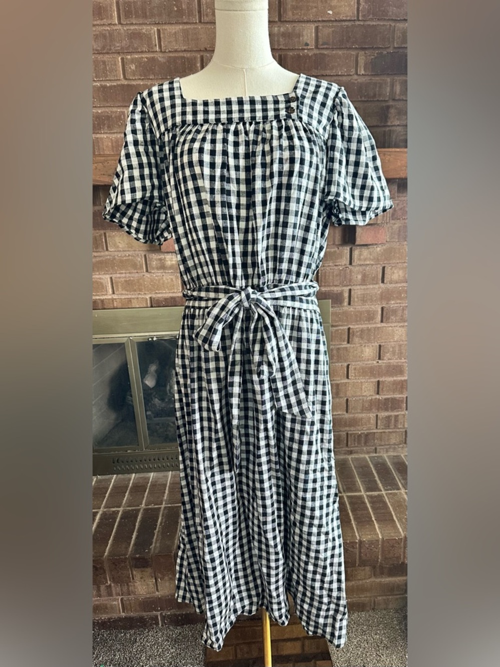 Who What Wear Gingham Midi Dress XXL NWT Cottagecore Plaid